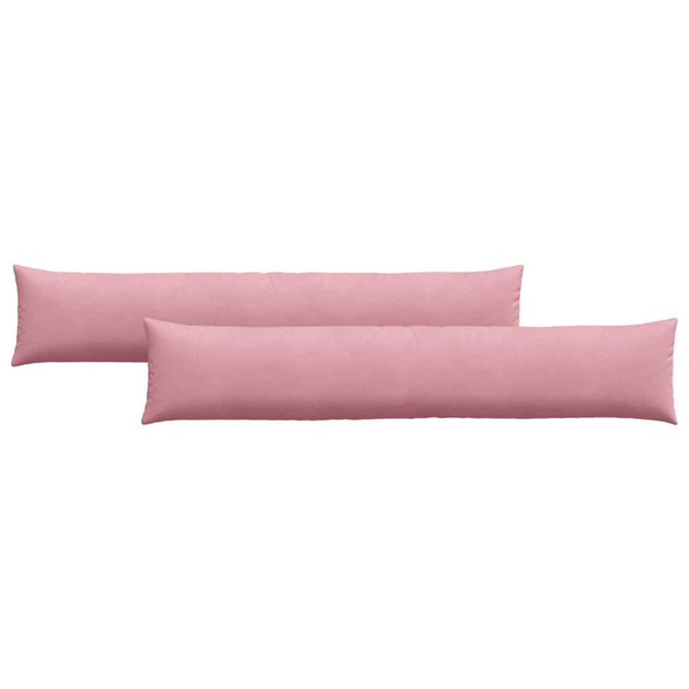 vidaXL Μαξιλάρι Καναπέ 2 pcs Ροζ 200 x 40 εκ. Υφασμάτινο Κορντουρά