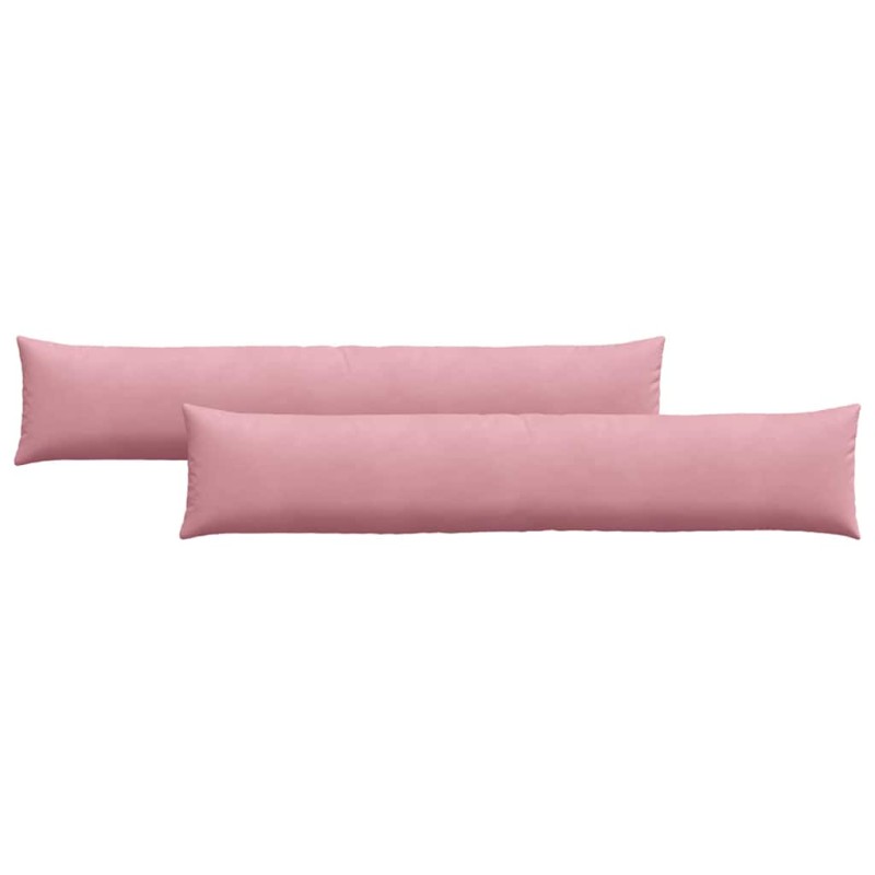 vidaXL Μαξιλάρι Καναπέ 2 pcs Ροζ 200 x 40 εκ. Υφασμάτινο Κορντουρά