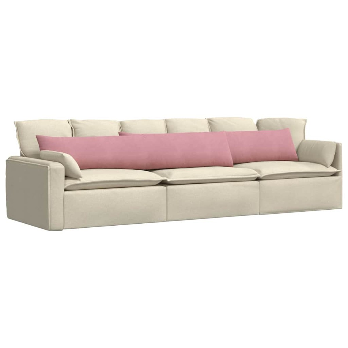 vidaXL Μαξιλάρι Καναπέ 2 pcs Ροζ 200 x 40 εκ. Υφασμάτινο Κορντουρά