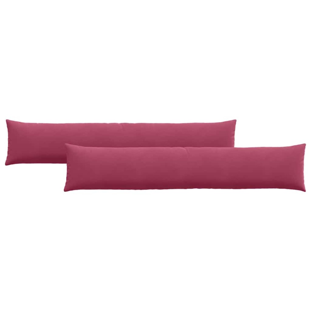 vidaXL Μαξιλάρι Καναπέ 2 pcs Κόκκινο 200 x 40 εκ. Υφασμάτινο Κορντουρά