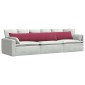 vidaXL Μαξιλάρι Καναπέ 2 pcs Κόκκινο 200 x 40 εκ. Υφασμάτινο Κορντουρά