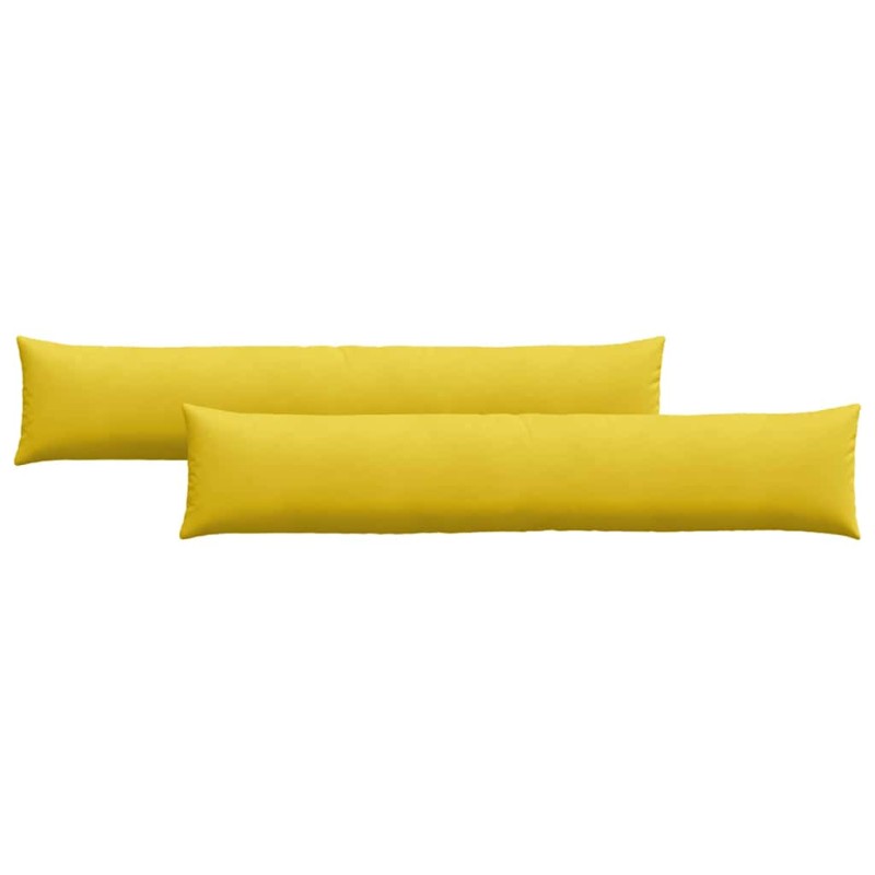 vidaXL Μαξιλάρι Καναπέ 2 pcs Κίτρινο 200 x 40 εκ. Υφασμάτινο Κορντουρά