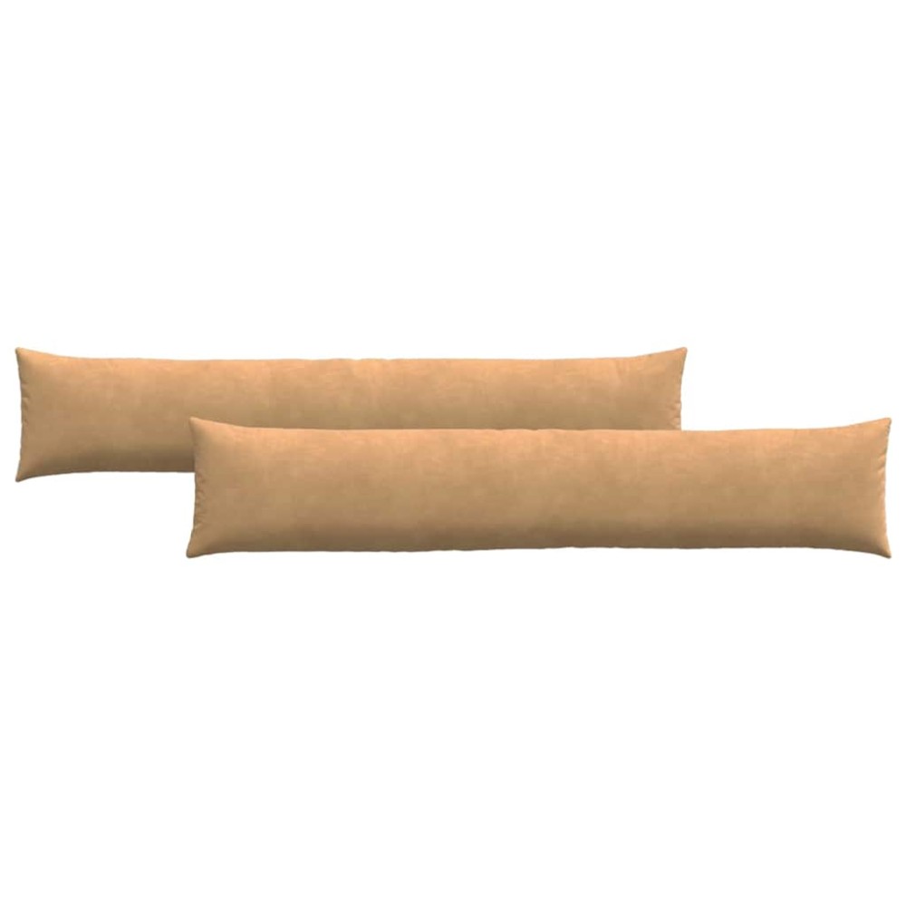 vidaXL Μαξιλάρι Καναπέ 2 pcs Καφέ 200 x 40 εκ. Υφασμάτινο Κορντουρά