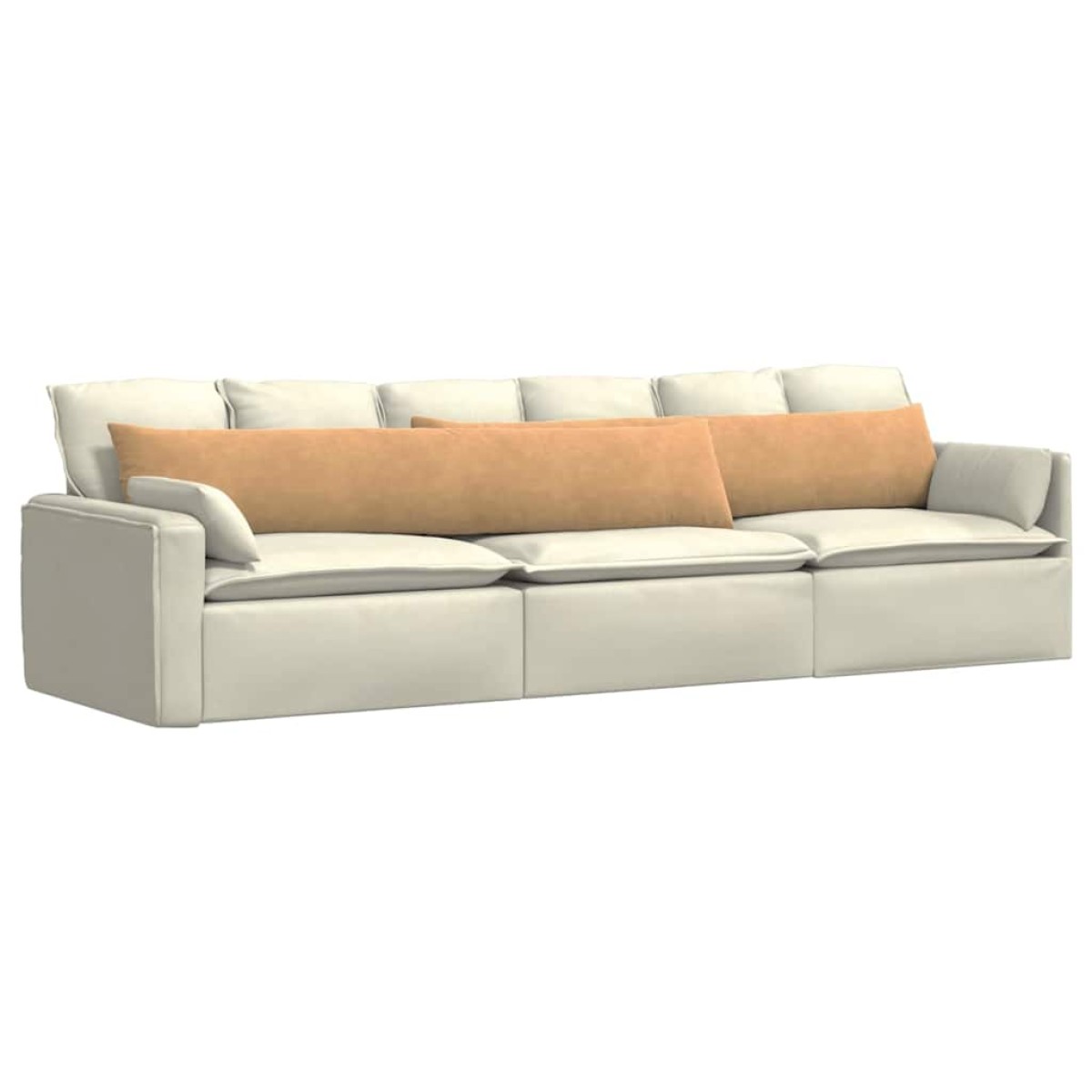 vidaXL Μαξιλάρι Καναπέ 2 pcs Καφέ 200 x 40 εκ. Υφασμάτινο Κορντουρά