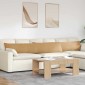 vidaXL Μαξιλάρι Καναπέ 2 pcs Καφέ 200 x 40 εκ. Υφασμάτινο Κορντουρά
