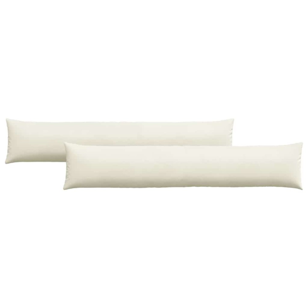 vidaXL Μαξιλάρι Καναπέ 2 pcs Κρεμ 200 x 40 εκ. Υφασμάτινο Κορντουρά