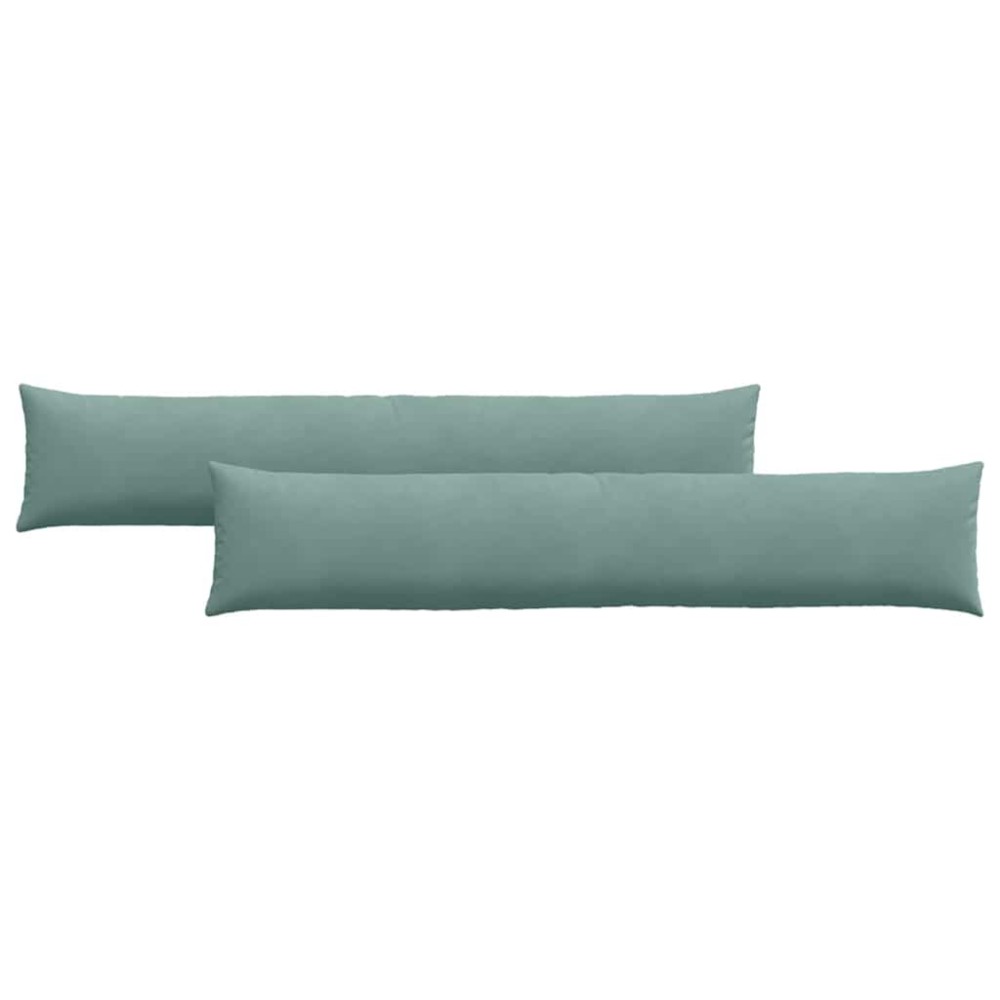 vidaXL Μαξιλάρι Καναπέ 2 pcs Θαλασσί 200 x 40 εκ. Υφασμάτινο Κορντουρά