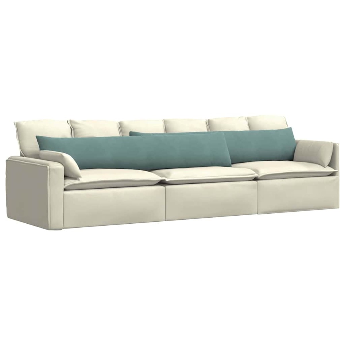 vidaXL Μαξιλάρι Καναπέ 2 pcs Θαλασσί 200 x 40 εκ. Υφασμάτινο Κορντουρά