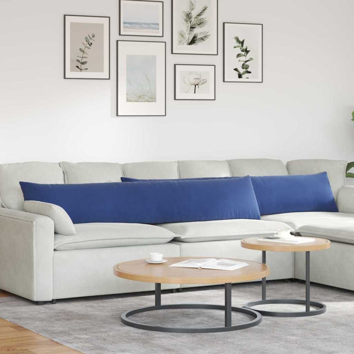 vidaXL Μαξιλάρι Καναπέ 2 pcs Μπλε Αστυνομίας 200 x 40 εκ.