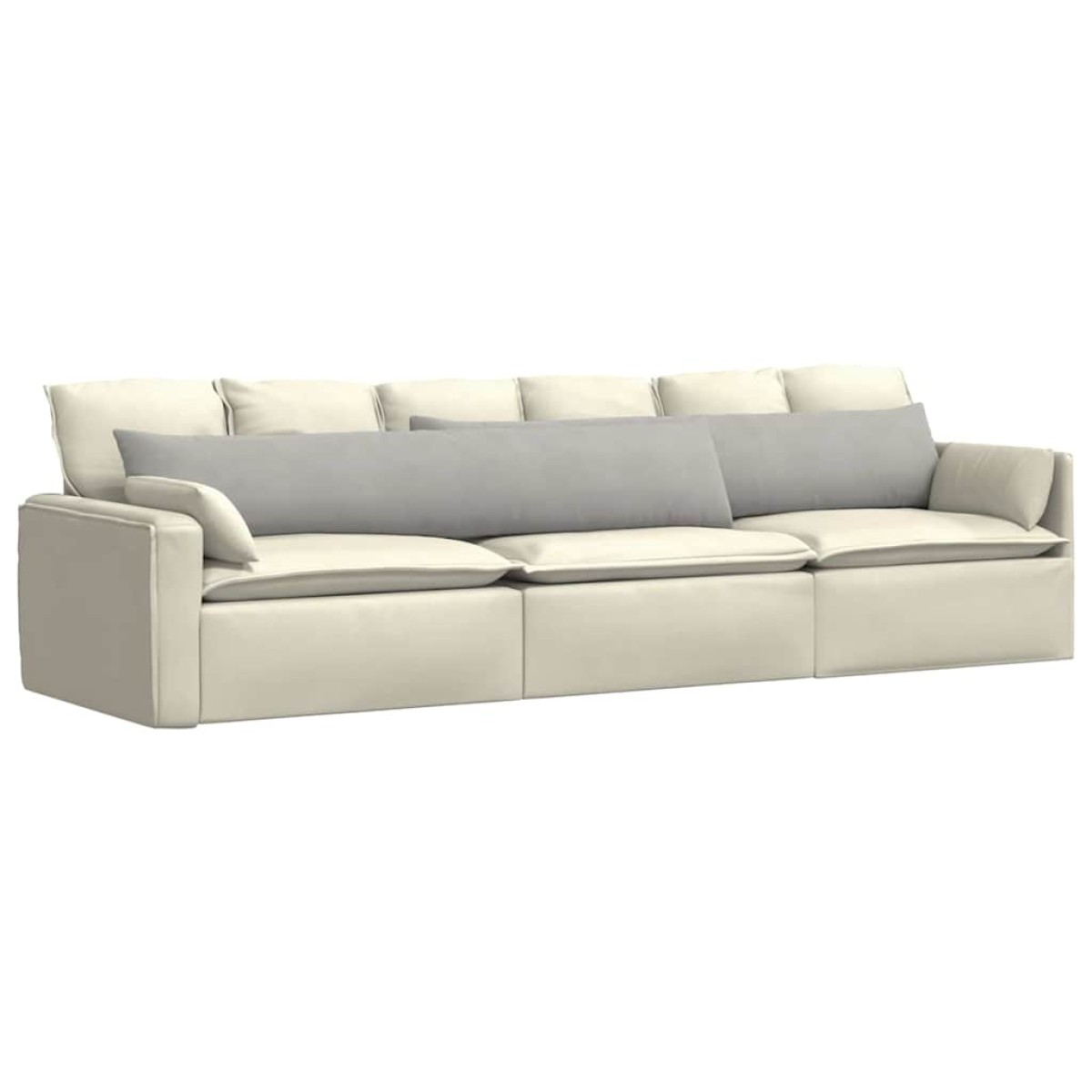 vidaXL Μαξιλάρι Καναπέ 2 pcs Ανοιχτό γκρι 200 x 40 εκ. ύφασμα