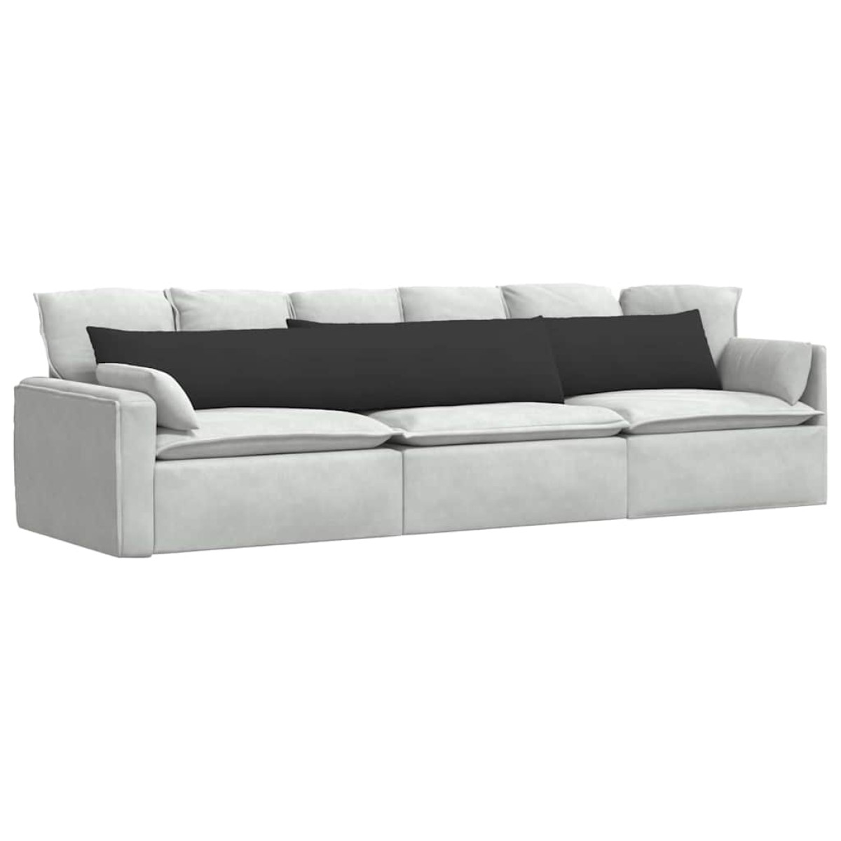 vidaXL Μαξιλάρι Καναπέ 2 pcs Μαύρο 200 x 40 εκ. ύφασμα