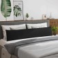 vidaXL Μαξιλάρι Καναπέ 2 pcs Μαύρο 200 x 40 εκ. ύφασμα