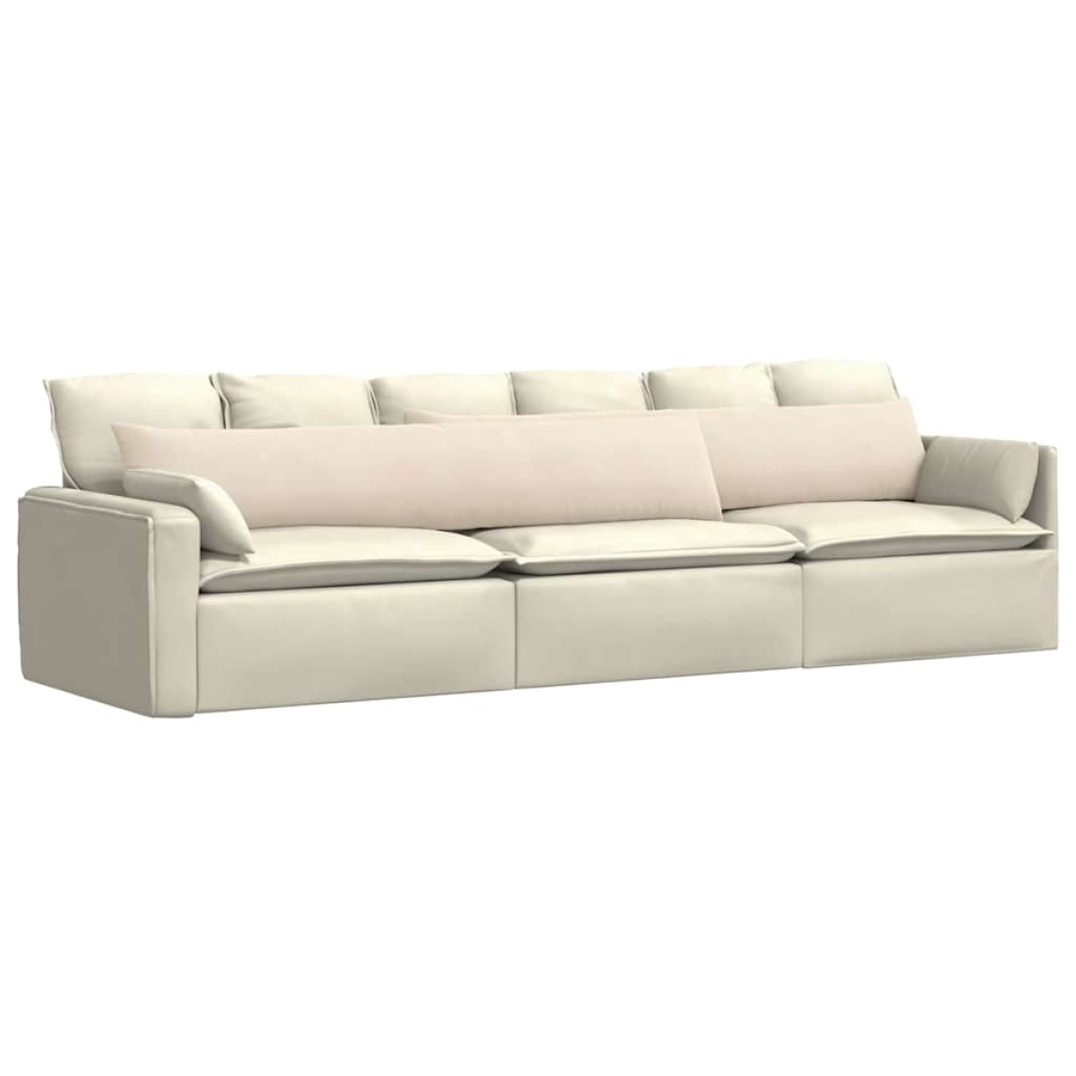 vidaXL Μαξιλάρι Καναπέ 2 pcs Μπεζ 200 x 40 εκ. ύφασμα