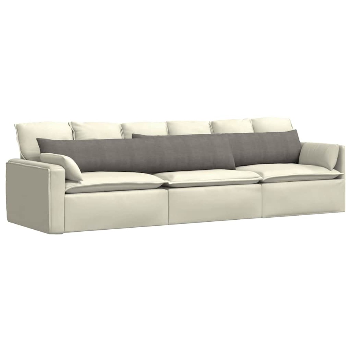 vidaXL Μαξιλάρι Καναπέ 2 pcs Ανοιχτό γκρι 200 x 40 εκ.