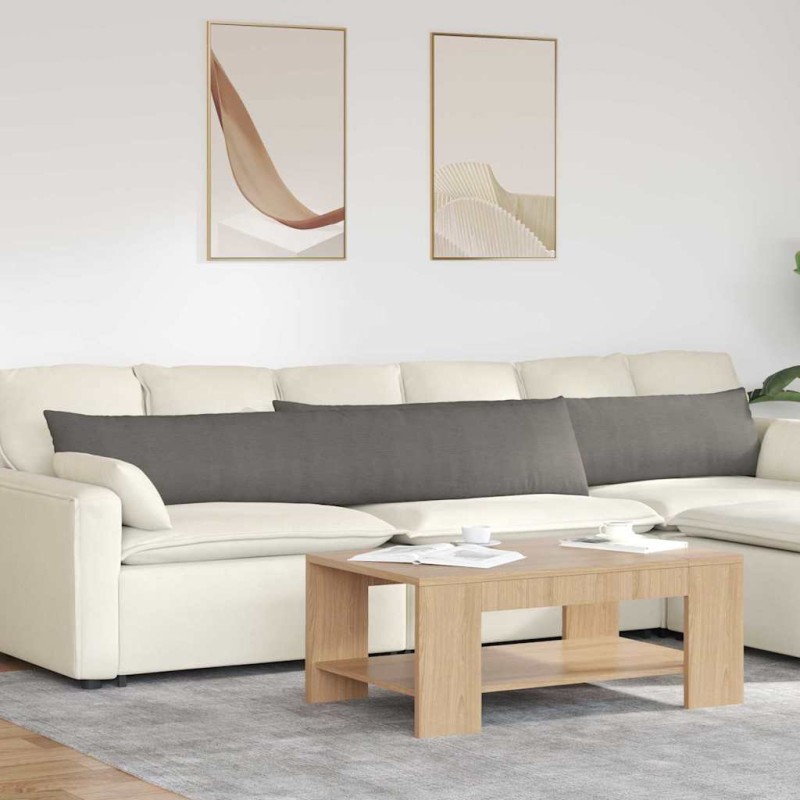vidaXL Μαξιλάρι Καναπέ 2 pcs Ανοιχτό γκρι 200 x 40 εκ.