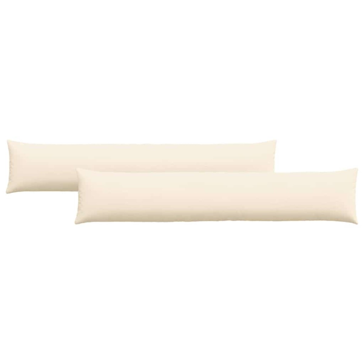 vidaXL Μαξιλάρι Καναπέ 2 pcs Κρεμ 200 x 40 εκ. Υφασμάτινο Κορντουρά