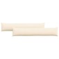 vidaXL Μαξιλάρι Καναπέ 2 pcs Κρεμ 200 x 40 εκ. Υφασμάτινο Κορντουρά