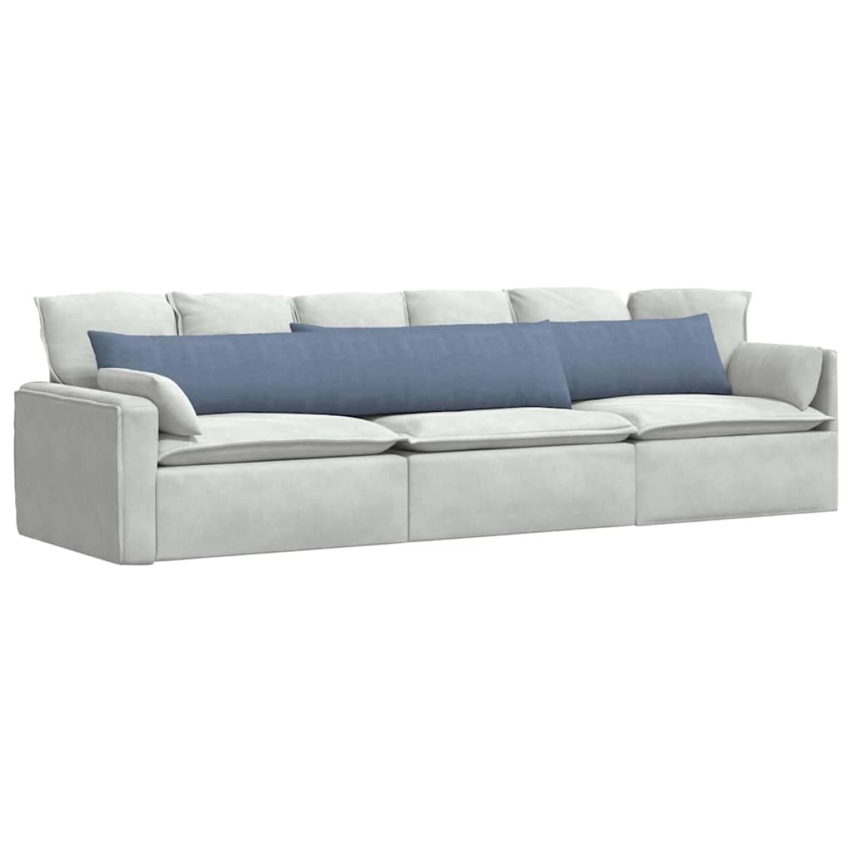 vidaXL Μαξιλάρι Καναπέ 2 pcs Μπλε 200 x 40 εκ. Υφασμάτινο Κορντουρά