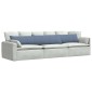 vidaXL Μαξιλάρι Καναπέ 2 pcs Μπλε 200 x 40 εκ. Υφασμάτινο Κορντουρά