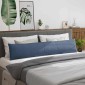 vidaXL Μαξιλάρι Καναπέ 2 pcs Μπλε 200 x 40 εκ. Υφασμάτινο Κορντουρά