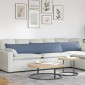 vidaXL Μαξιλάρι Καναπέ 2 pcs Μπλε 200 x 40 εκ. Υφασμάτινο Κορντουρά
