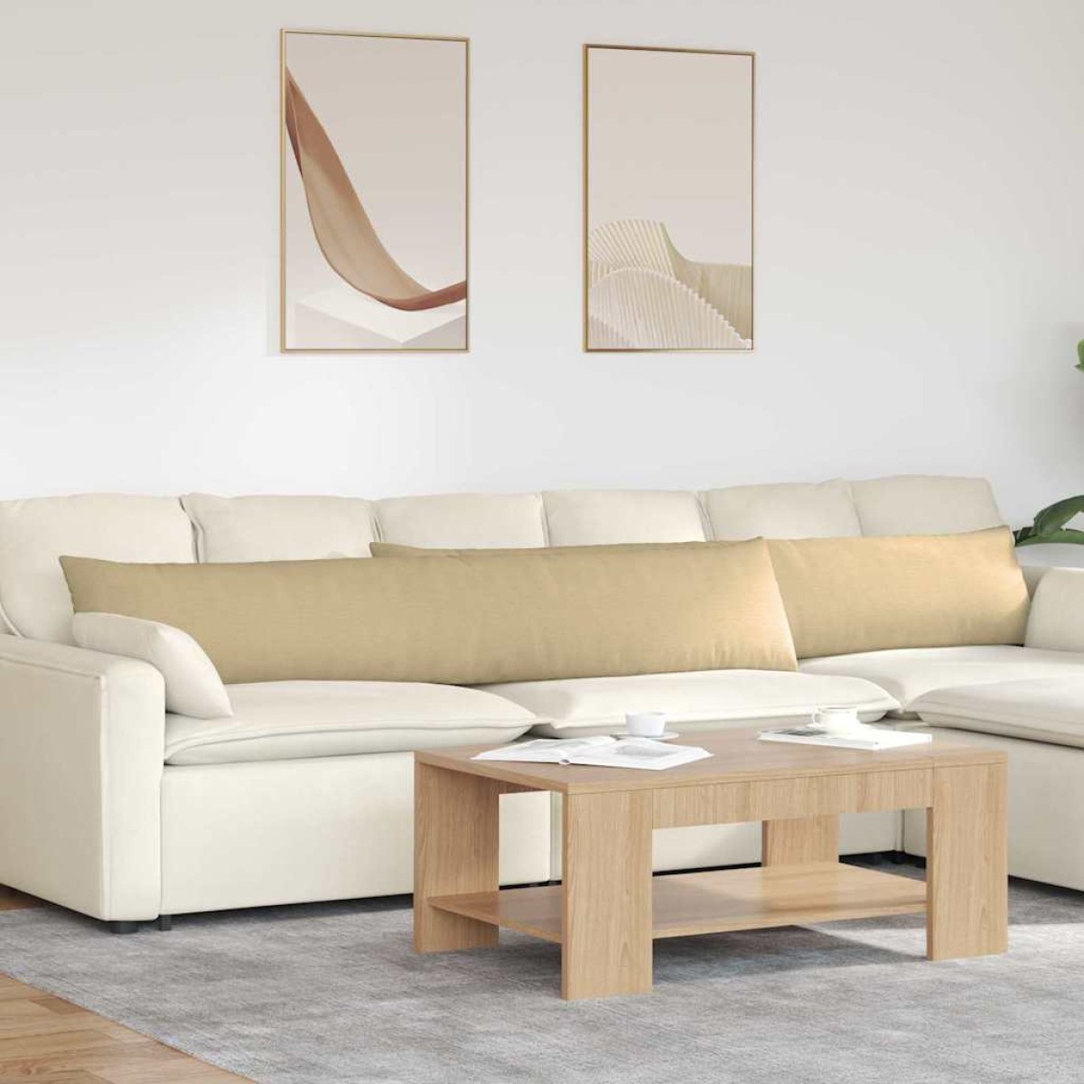 vidaXL Μαξιλάρι Καναπέ 2 pcs Γκρι Πράσινο 200 x 40 εκ.