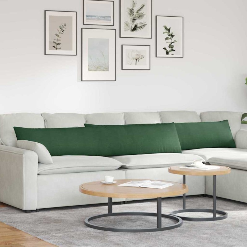 vidaXL Μαξιλάρι Καναπέ 2 pcs Σκούρο Πράσινο 200 x 40 εκ.