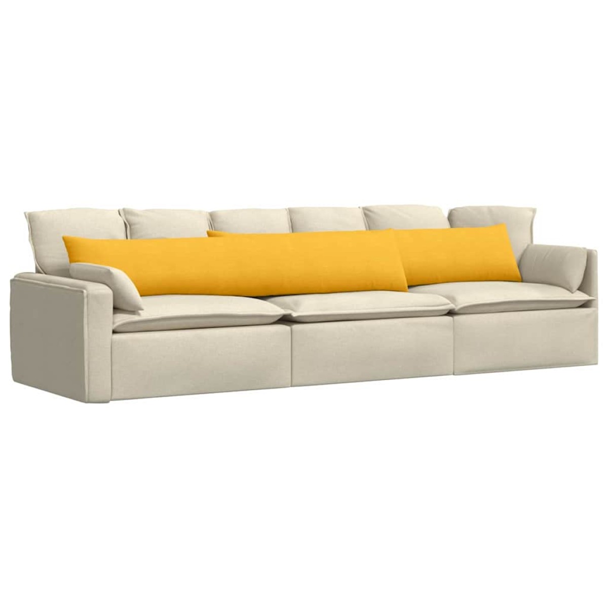vidaXL Μαξιλάρι Καναπέ 2 pcs Απαλό Κίτρινο 200 x 40 εκ.