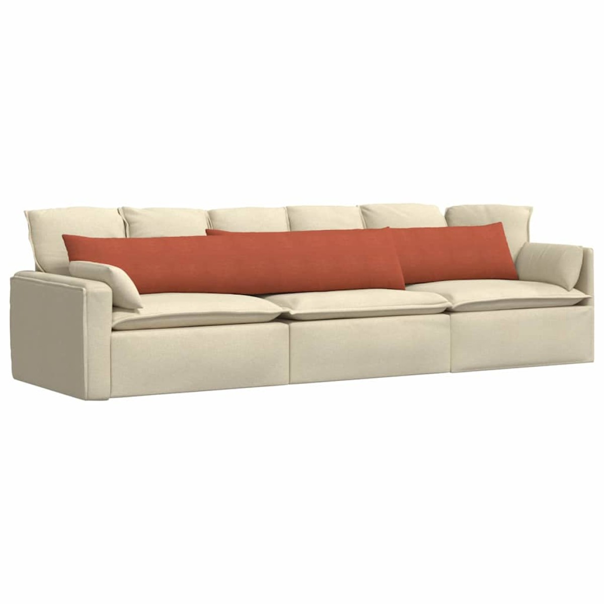vidaXL Μαξιλάρι Καναπέ 2 pcs Κόκκινο Πορτοκαλί 200 x 40 εκ.