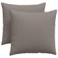 vidaXL Μαξιλάρι Καναπέ 2 τμχ. ύφασμα Taupe 45 x 45 cm