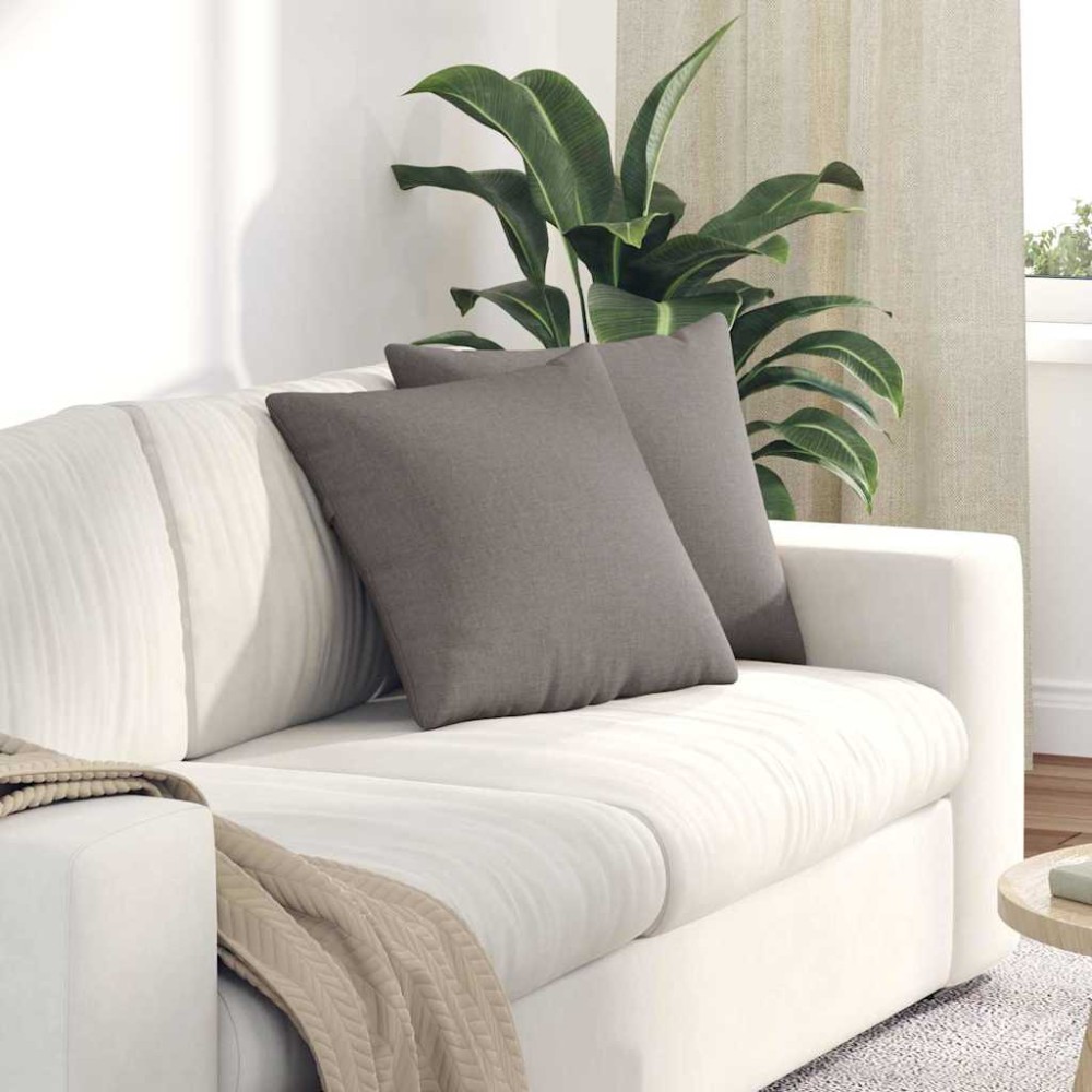 vidaXL Μαξιλάρι Καναπέ 2 τμχ. ύφασμα Taupe 45 x 45 cm