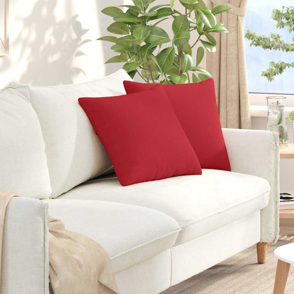 vidaXL Μαξιλάρι Καναπέ 2 τμχ. ύφασμα Κόκκινο 45 x 45 cm