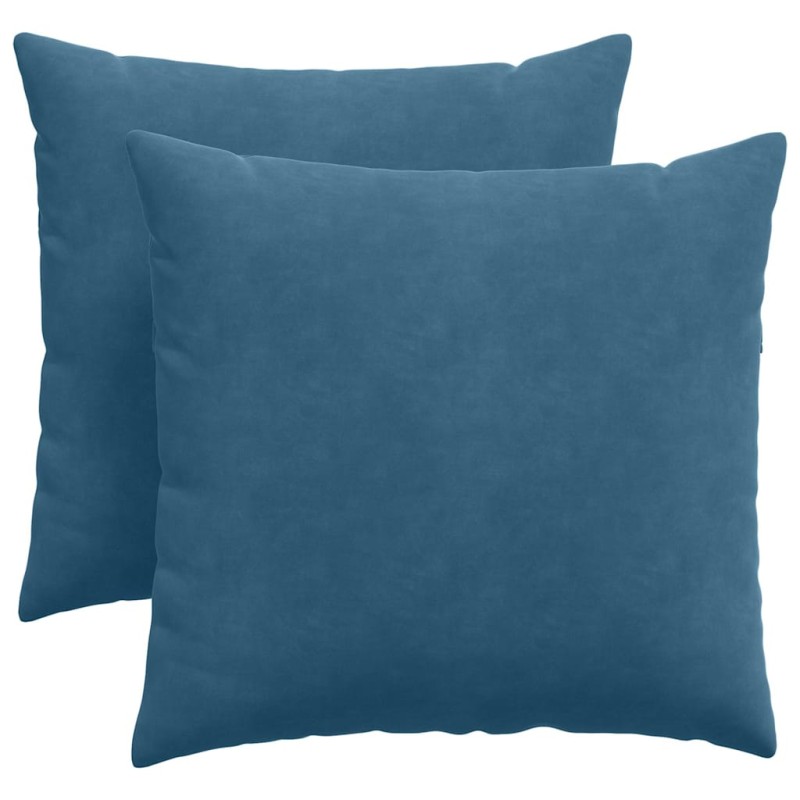 vidaXL Μαξιλάρι Καναπέ 2 pcs Μπλε 45 x 45 cm Υφασμάτινο Κορντουρά
