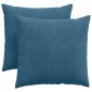 vidaXL Μαξιλάρι Καναπέ 2 pcs Μπλε 45 x 45 cm Υφασμάτινο Κορντουρά