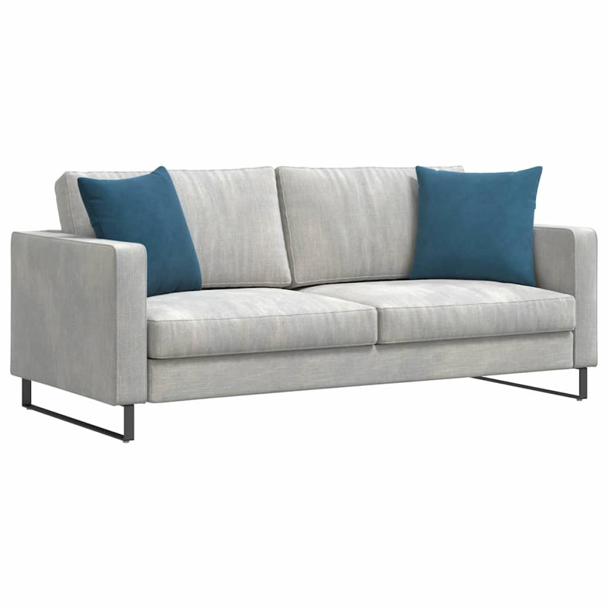 vidaXL Μαξιλάρι Καναπέ 2 pcs Μπλε 45 x 45 cm Υφασμάτινο Κορντουρά