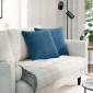vidaXL Μαξιλάρι Καναπέ 2 pcs Μπλε 45 x 45 cm Υφασμάτινο Κορντουρά