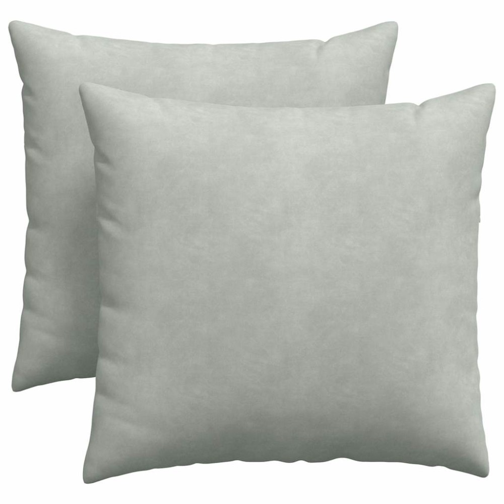 vidaXL Μαξιλάρι Καναπέ 2 pcs Ανοιχτό γκρι 45 x 45 cm