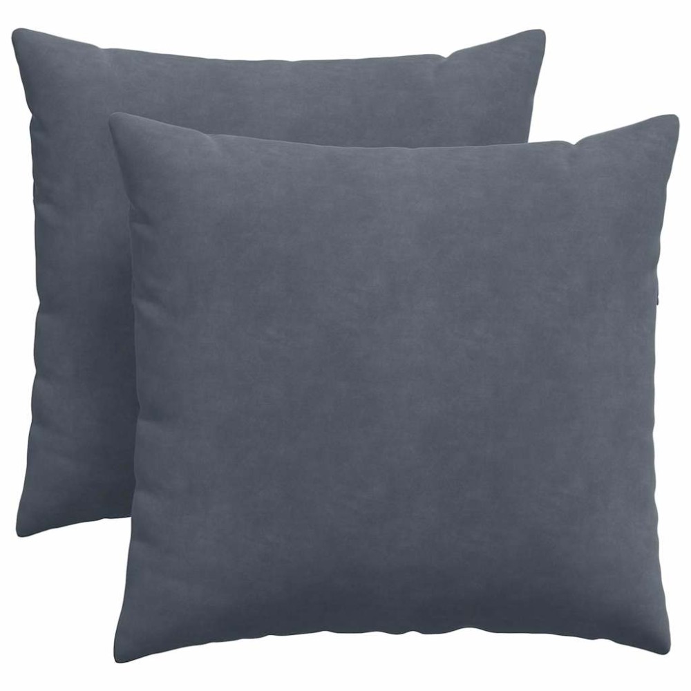 vidaXL Μαξιλάρι Καναπέ 2 pcs Σκούρο Γκρι 45 x 45 cm