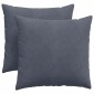 vidaXL Μαξιλάρι Καναπέ 2 pcs Σκούρο Γκρι 45 x 45 cm