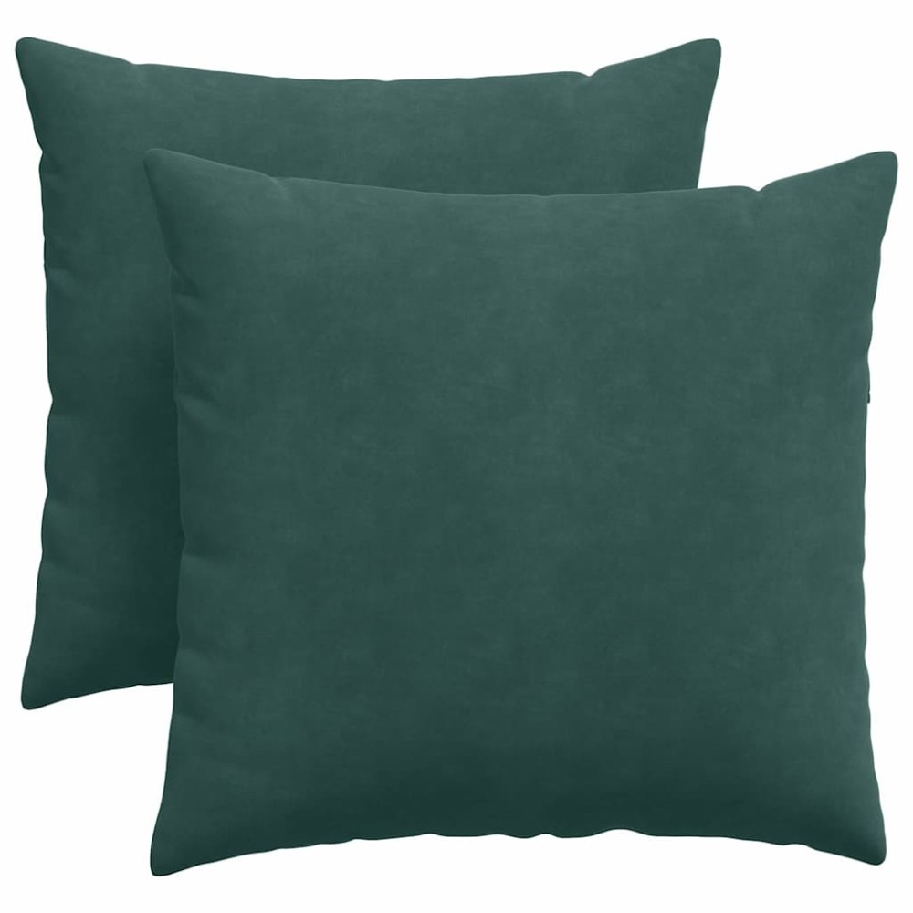 vidaXL Μαξιλάρι Καναπέ 2 pcs Σκούρο Πράσινο 45 x 45 cm