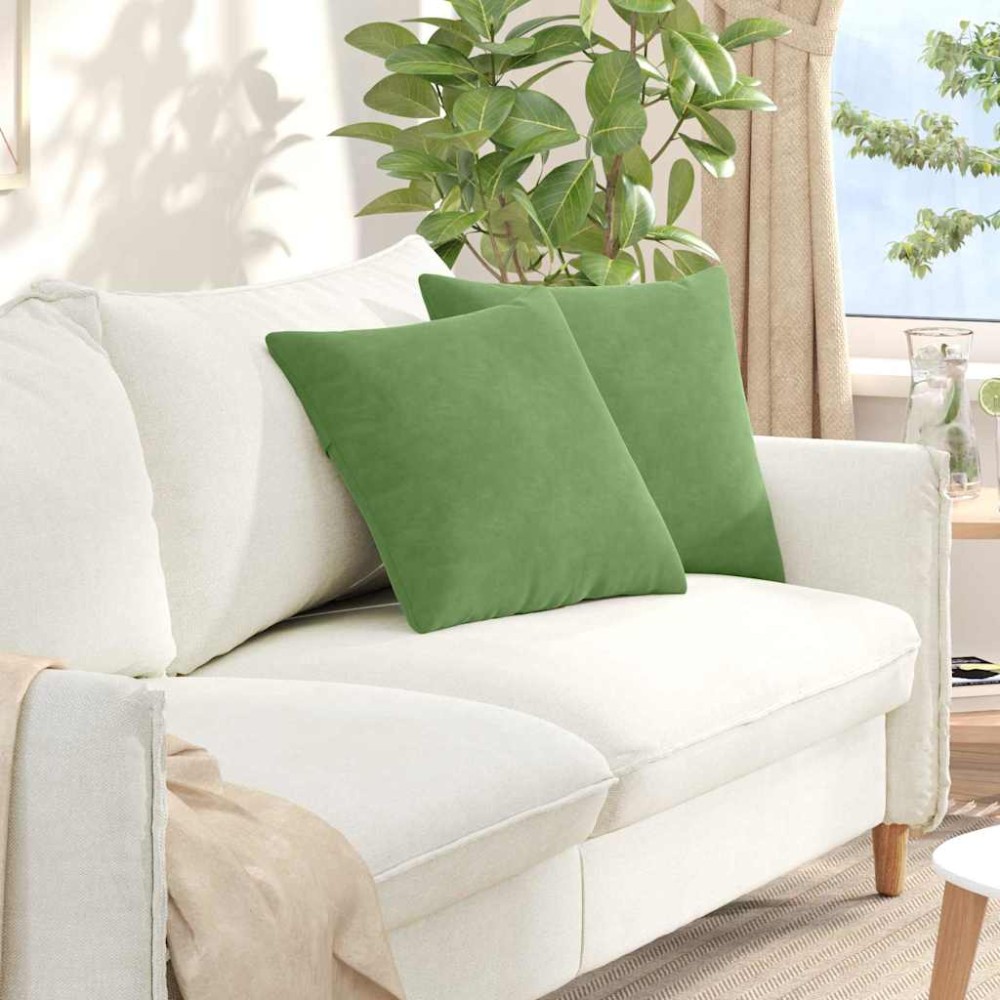 vidaXL Μαξιλάρι Καναπέ 2 pcs Ανοιχτό Πράσινο 45 x 45 cm