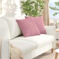 vidaXL Μαξιλάρι Καναπέ 2 pcs Ροζ 45 x 45 cm Υφασμάτινο Κορντουρά