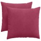vidaXL Μαξιλάρι Καναπέ 2 pcs Κόκκινο 45 x 45 cm Υφασμάτινο Κορντουρά