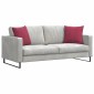 vidaXL Μαξιλάρι Καναπέ 2 pcs Κόκκινο 45 x 45 cm Υφασμάτινο Κορντουρά
