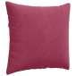 vidaXL Μαξιλάρι Καναπέ 2 pcs Κόκκινο 45 x 45 cm Υφασμάτινο Κορντουρά
