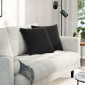 vidaXL Μαξιλάρι Καναπέ 2 pcs Μαύρο 45 x 45 cm Υφασμάτινο Κορντουρά