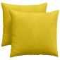 vidaXL Μαξιλάρι Καναπέ 2 pcs Κίτρινο 45 x 45 cm Υφασμάτινο Κορντουρά