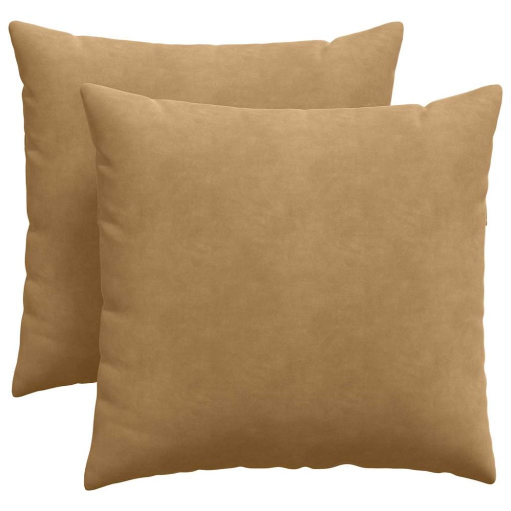 vidaXL Μαξιλάρι Καναπέ 2 pcs Καφέ 45 x 45 cm Υφασμάτινο Κορντουρά