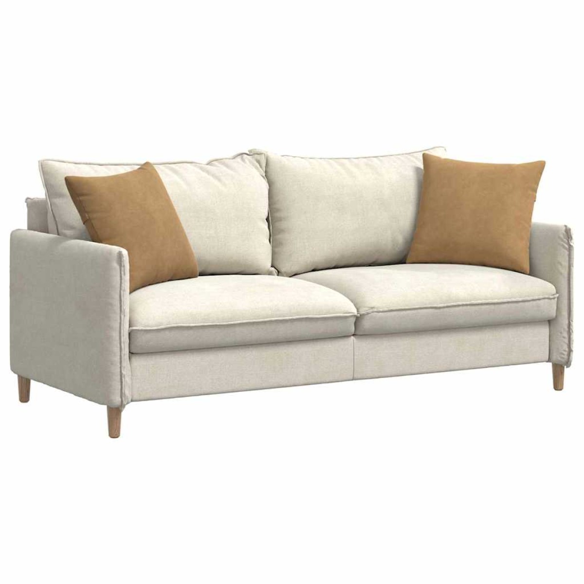 vidaXL Μαξιλάρι Καναπέ 2 pcs Καφέ 45 x 45 cm Υφασμάτινο Κορντουρά