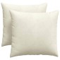vidaXL Μαξιλάρι Καναπέ 2 pcs Κρεμ 45 x 45 cm Υφασμάτινο Κορντουρά